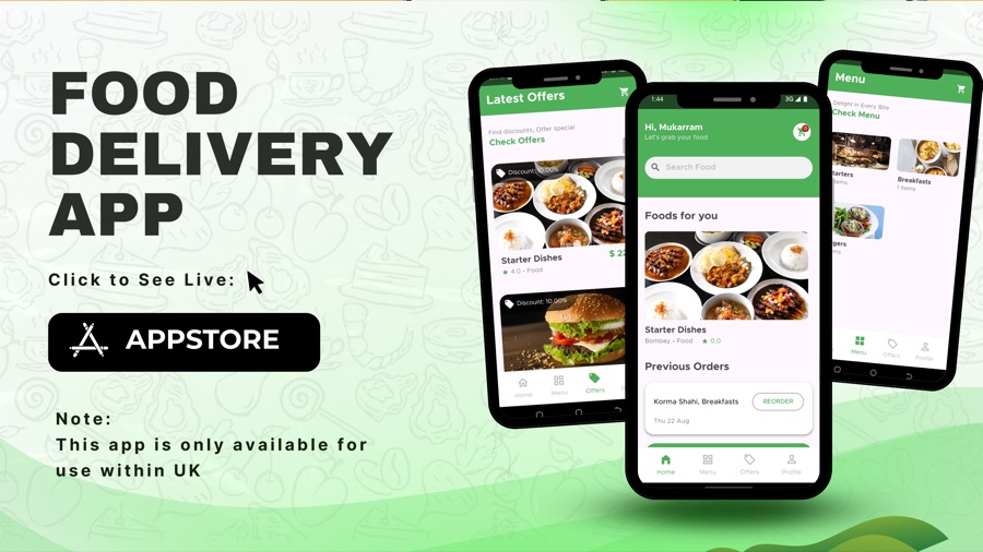 Food delivery app with real-time order tracking and live maps built in Flutter and Laravel